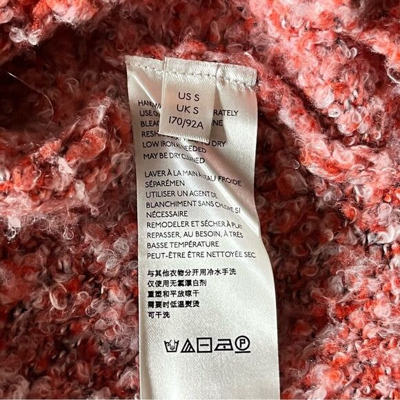 Free People BFF Cropped Cowl Neck Marled Sweater Red Lotus Ultrasoft Wom… - Picture 6 of 8